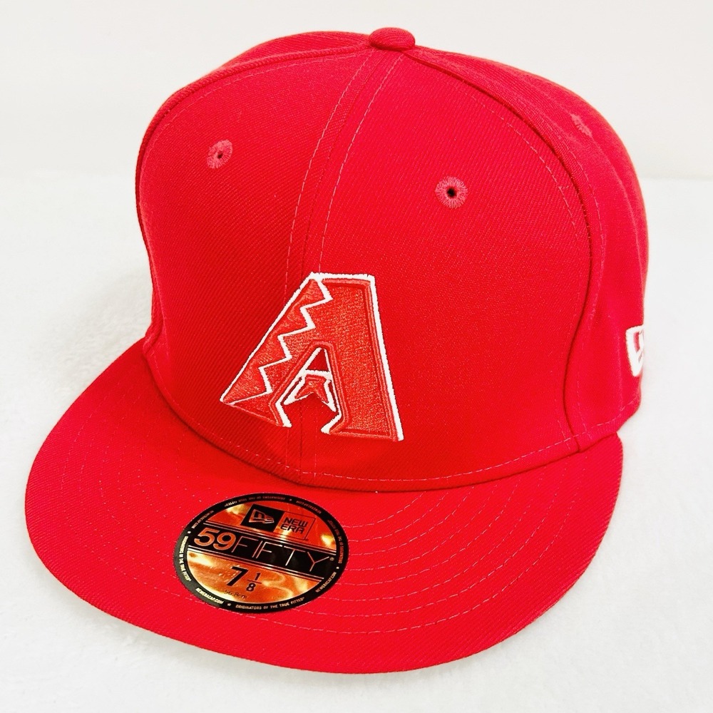 New Era Arizona Diamondbacks Red World Series‎ 59FIFTY Fitted Hat Cap 7 1/8 MLB - Picture 3 of 6